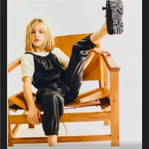 Girl’s Zara Vegan leather Jumpsuit. Size 13/14